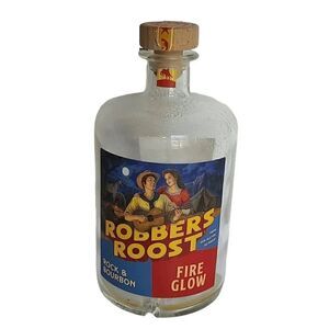 EMPTY Rare Collectible Robbers Roost Rock & Bourbon Fire Glow 750 ml Bottle